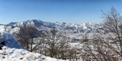 Vista di Montella (AV) innevata.